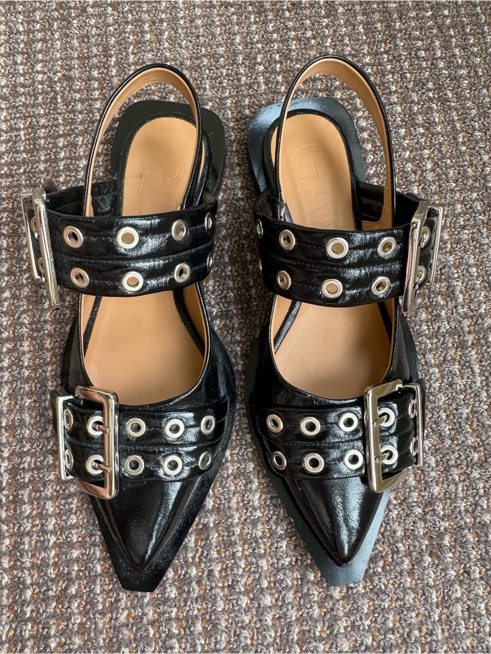 Ganni Buckle Ballerina